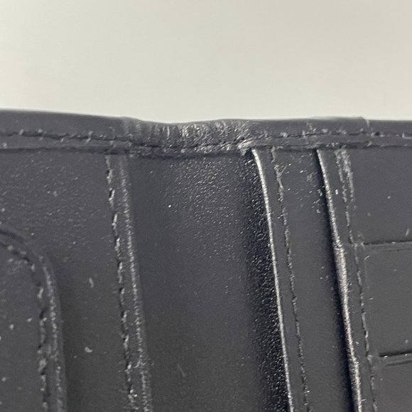 Authentic Vintage Gucci GG Monogram Canvas Black Leather Trim Long Wallet, Black - Picture 8 of 15